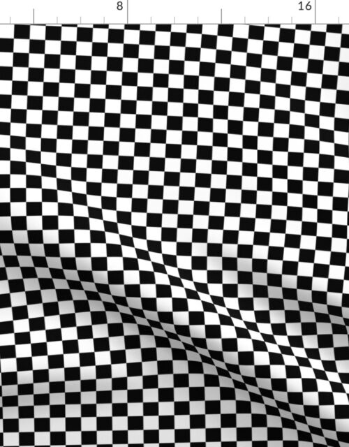 1.5 cm Black and White Checkerboard Fabric