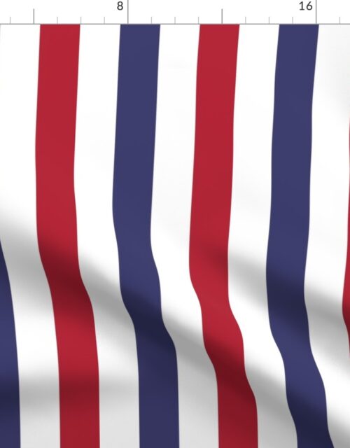 1.5 inch Flag Red, White and Blue Alternating V Stripes Fabric