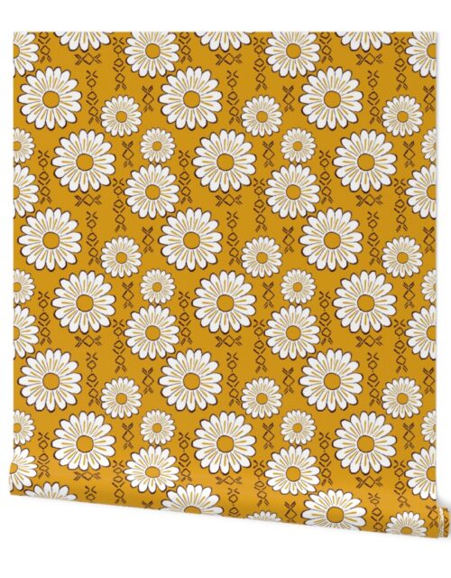 Harry Sunflower Shirt Flower Print Hippie Pop Art Floral Pattern Wallpaper
