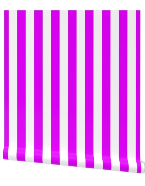Orlando Orchid Pink Vertical Tent Stripes Florida Colors of the Sunshine State Wallpaper