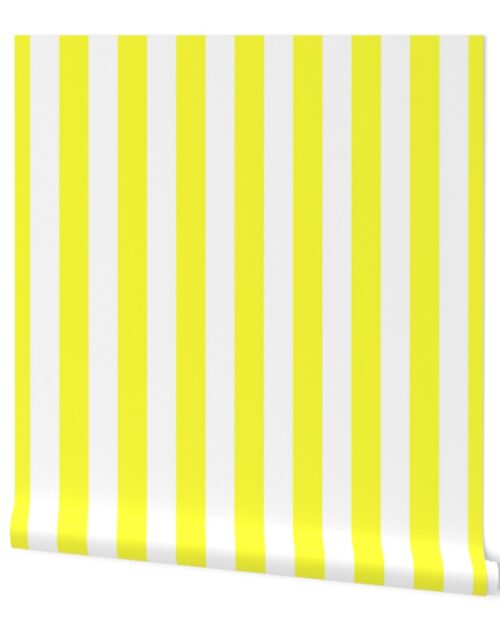 Florida Sunshine Yellow Vertical Tent Stripes Florida Colors of the Sunshine State Wallpaper