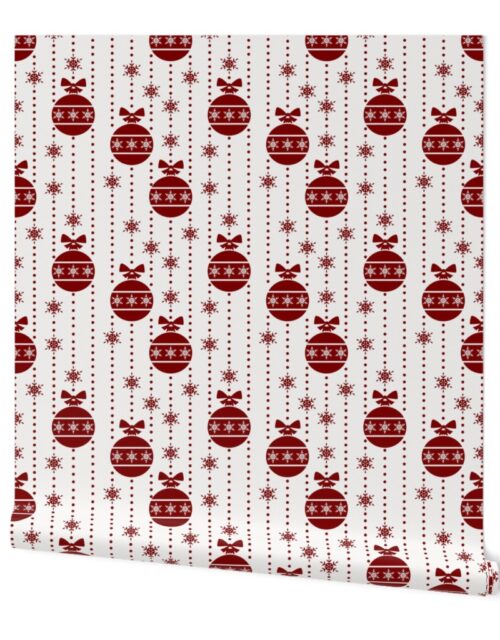 Large Dark Christmas Christmas Candy Apple Red Ball Ornaments Wallpaper
