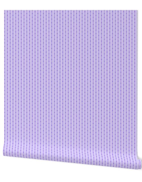 Puckered Seersucker-look Pin Stripes in Shades of Lilac Wallpaper