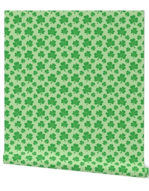 Bright Green St Patricks Day Holiday Irish Lucky Shamrocks Wallpaper