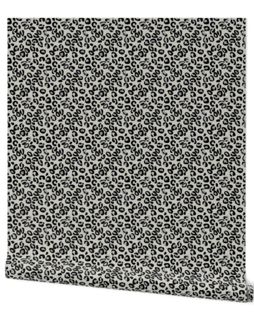 Leopard Spots in Silver and Ivory Wallpaper