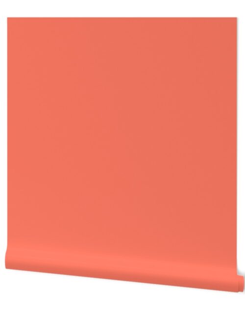 Bright Neon Coral Solid Color Coordinate Wallpaper