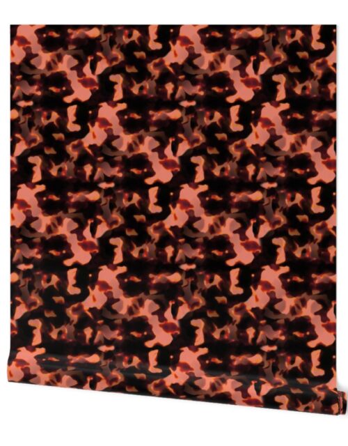 Original Blush and Brown Tortoiseshell Seamless Repeat Pattern Wallpaper