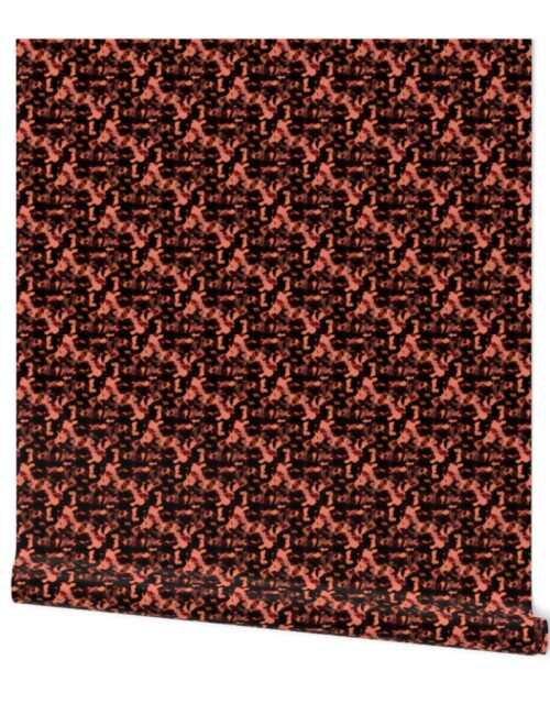 Micro Blush and Brown Tortoiseshell Seamless Repeat Pattern Wallpaper