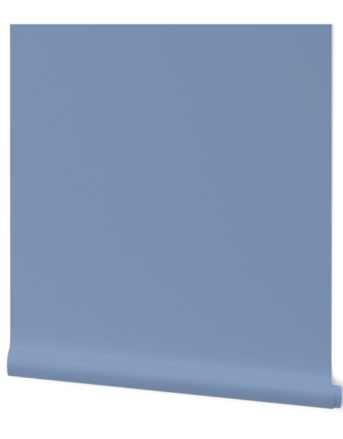 Stressed Blue Denim Solid Coordinate Color Wallpaper