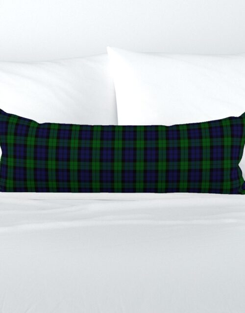 Military  Blackwatch Scottish Tartan Plaid Extra Long Lumbar Pillow