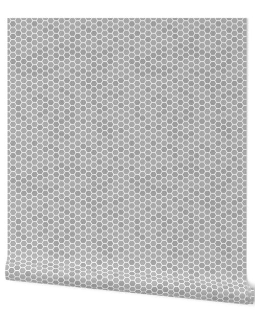 Small Grey Honeycomb Wallpaper
