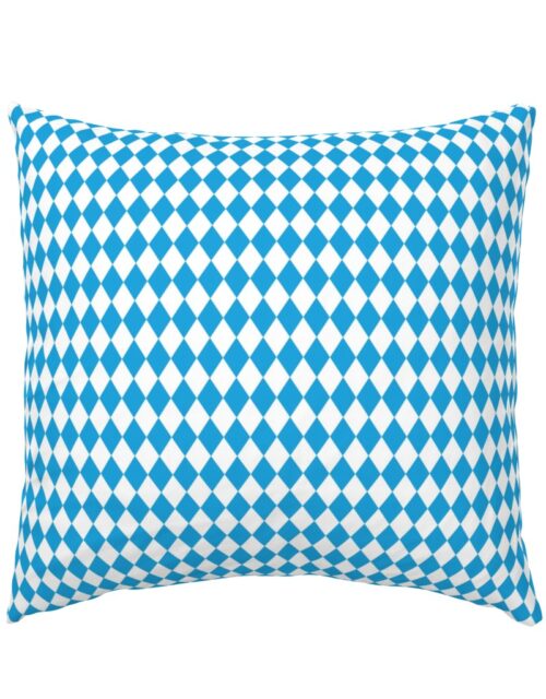 Oktoberfest Bavarian Beer Festival Blue and White 1 inch Diagonal Diamond Pattern Euro Pillow Sham