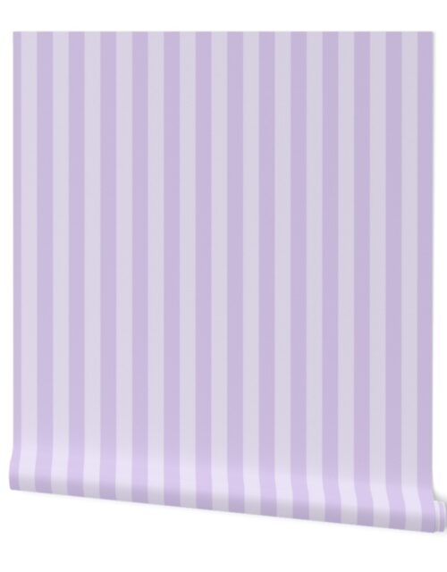 Color of the Year 2023 Digital Lavender and Tonal Lavender 1 Inch Cabana Stripes Wallpaper