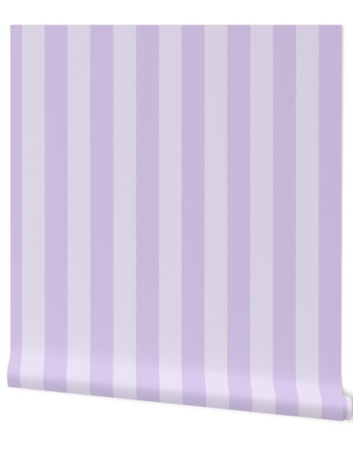 Color of the Year 2023 Digital Lavender and Tonal Lavender 2 Inch Cabana Stripes Wallpaper