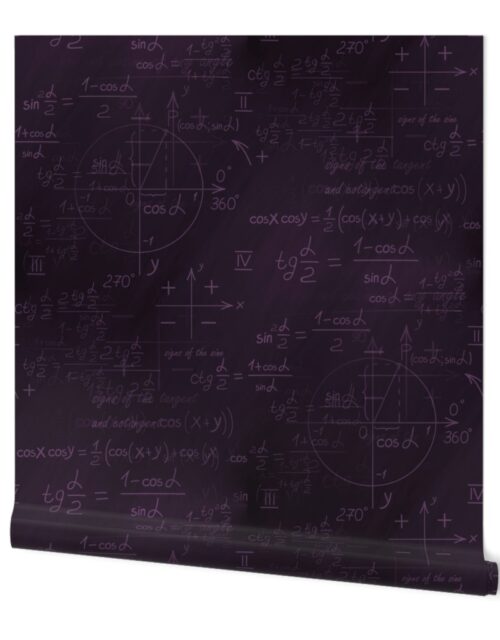 Smaller Back to School Pink Chalk on Dark Chalkboard with Mathematical Equations Wallpaper