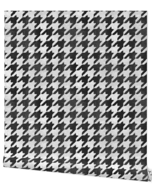 Classic Black and White Houndstooth Check Approx 3.5  inch Wallpaper