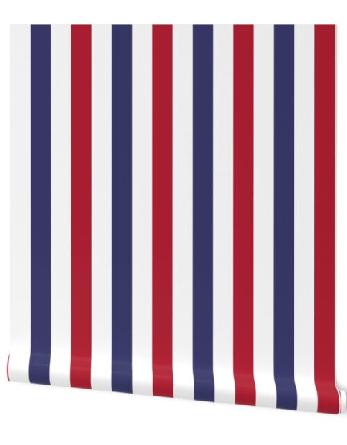 3 inch Flag Red, White and Blue Alternating V Stripes Wallpaper