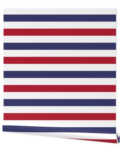 3 inch Flag Red, White and Blue Alternating H Stripes Wallpaper