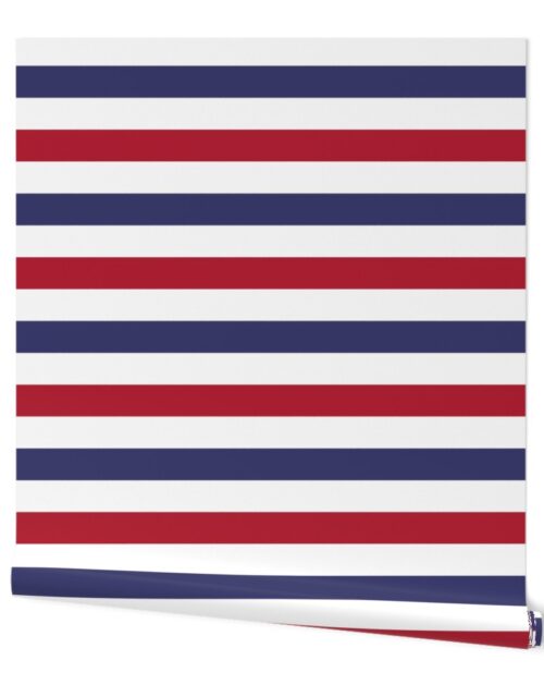 2.5 inch Flag Red, White and Blue Alternating H Stripes Wallpaper