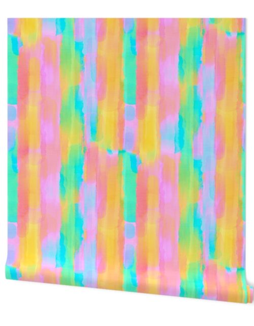 Large Pastel Water Color Splashes Wallpaper