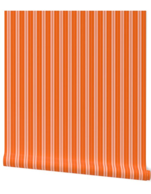 Orange Tiger and Orange Autumn Winter 2022 2023 Color Trend Mattress Ticking Wallpaper