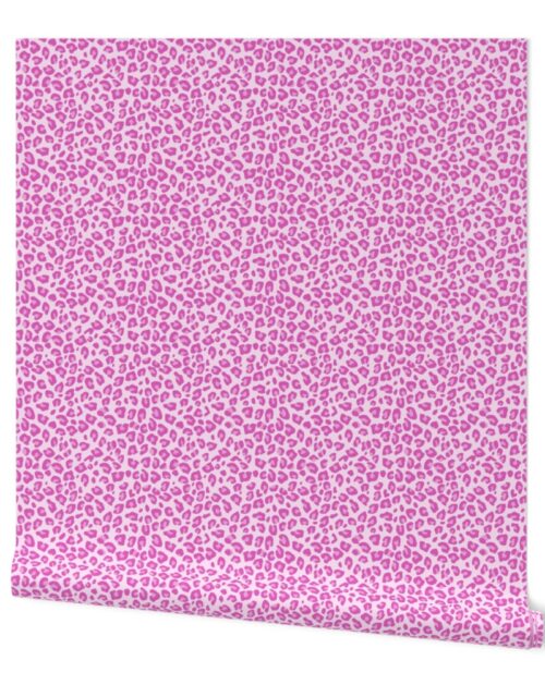 Small Pink and White Leopard Print Wallpaper