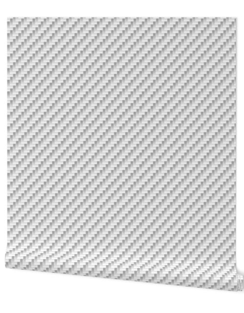Large Diagonal Ribbed White Carbon Fibre  for the Man Cave Wallpaper