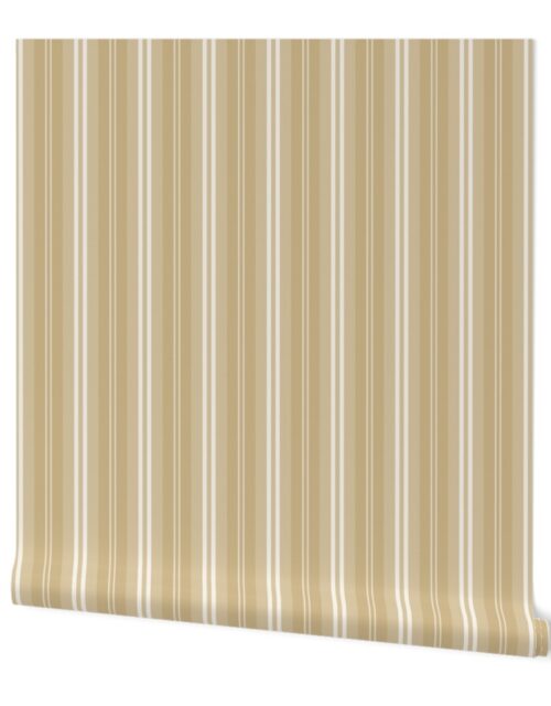 Christmas Gold Shaded Pin Stripe Wallpaper
