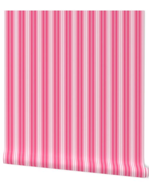 Pastel Pink Shaded Pin Stripe Wallpaper