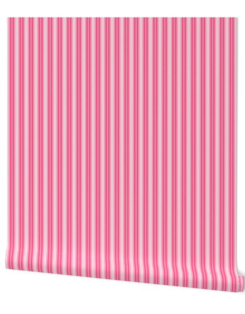 Small Pastel Pink Shaded Pin Stripe Wallpaper