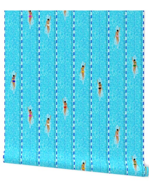 Swimming Pool Vertical Lane Laps Adult Swim Wallpaper
