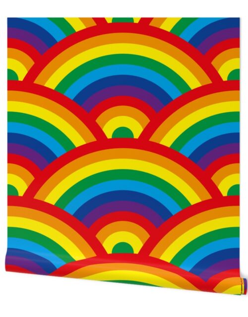 Kids Room Decor Bright Color Endless Rainbows Wallpaper