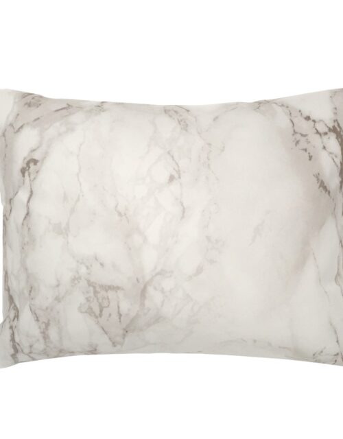 Classic Beige and White Marble Natural Stone Veining Quartz Standard Pillow Sham