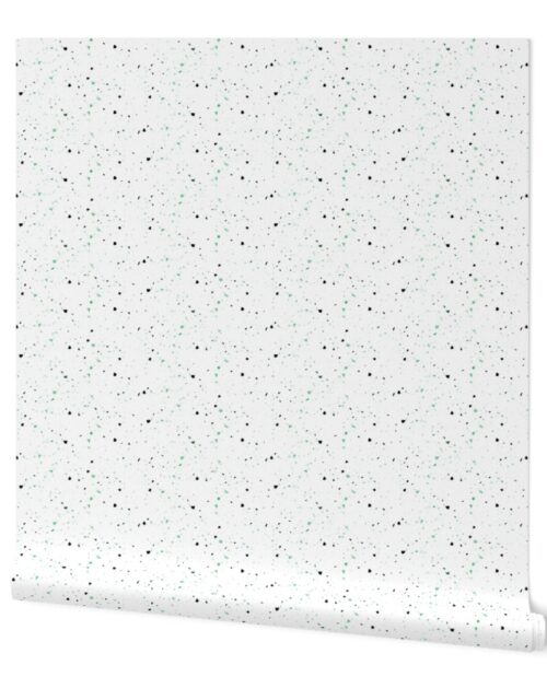 Green White Speckled Terrazzo Seamless Repeat Wallpaper