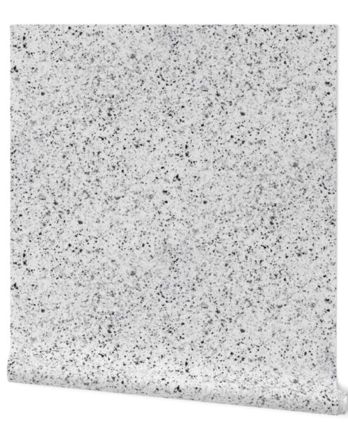 White Speckled Granite Stone Seamless Repeat Wallpaper
