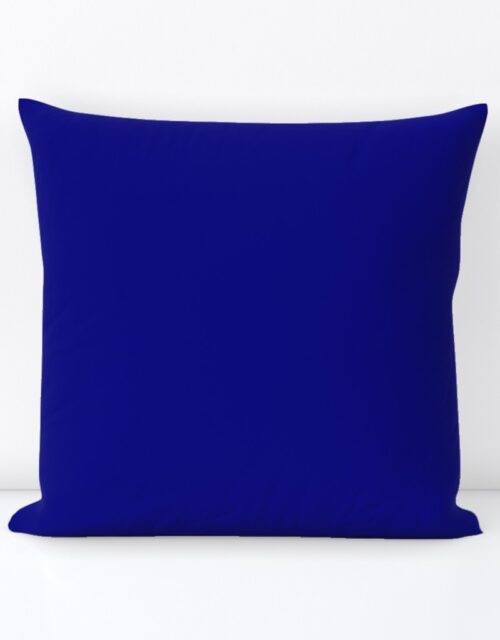 California Blue Official State Solid Color Square Throw Pillow
