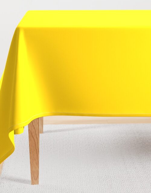 California Yellow Official State Solid Color Rectangular Tablecloth