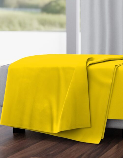 California Yellow Official State Solid Color Throw Blanket