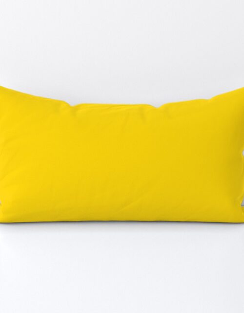 California Yellow Official State Solid Color Lumbar Throw Pillow