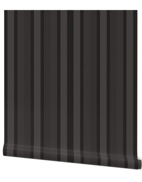 Large Charcoal Shades Modern Interior Design Stripe Wallpaper