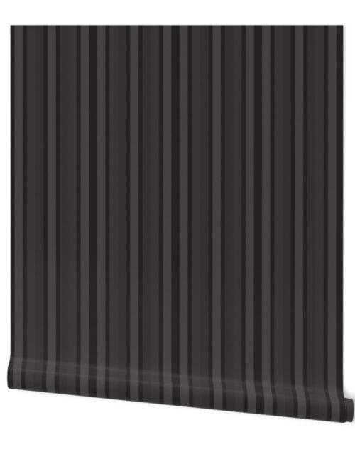 Small Charcoal Shades Modern Interior Design Stripe Wallpaper