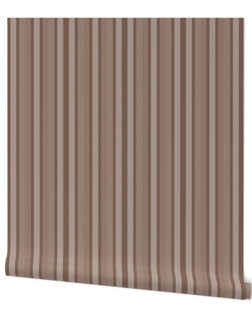 Small Mocha Shades Modern Interior Design Stripe Wallpaper