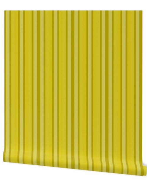 Small Lemon Lime Shades Modern Interior Design Stripe Wallpaper