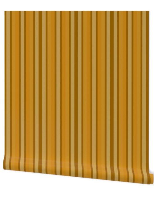 Small Marigold Shades Modern Interior Design Stripe Wallpaper