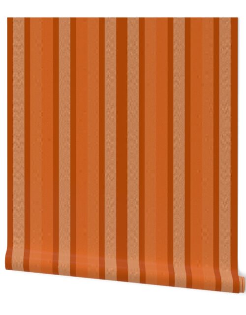 Large Carrot Shades Modern Interior Design Stripe Wallpaper