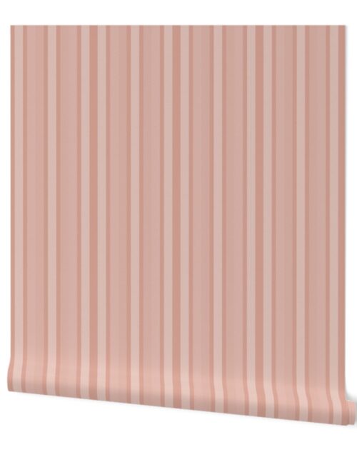 Small Blush Shades Modern Interior Design Stripe Wallpaper