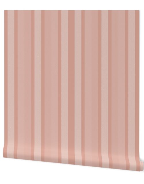 Large Blush Shades Modern Interior Design Stripe Wallpaper