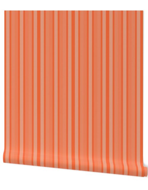 Small Peach Shades Modern Interior Design Stripe Wallpaper