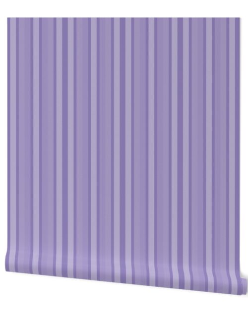 Small Lilac Shades Modern Interior Design Stripe Wallpaper
