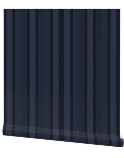 Large Navy Shades Modern Interior Design Stripe Wallpaper